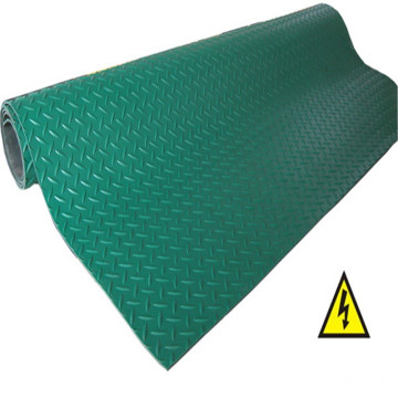 Green Checker Anti Slip Rubber Sheet Roll